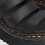 DR MARTENS  BLAIRE HYDRO LEATHER PLATFORM STRAP SANDALS BLACK - Image 3