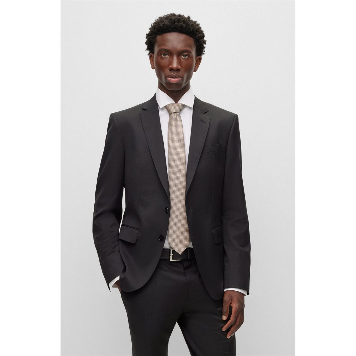 BOSS MEN H TIE 7.5CM 223 BEIGE - Image 6