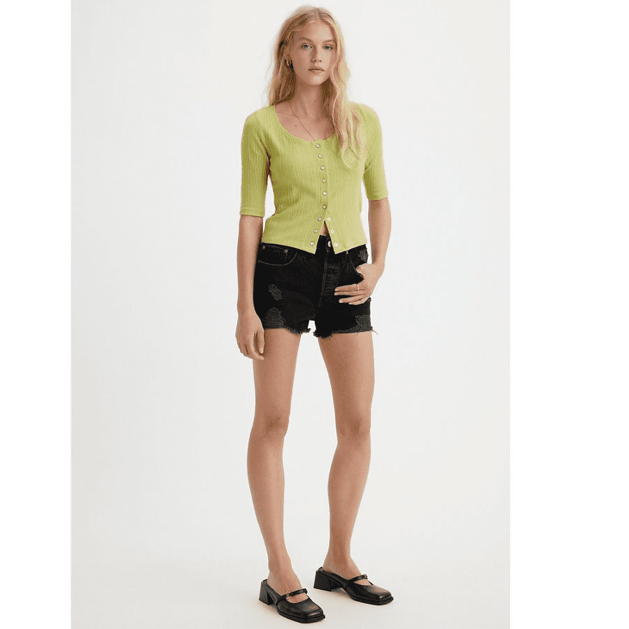 56327-0318-1 LEVI'S® WOMAN 501® HIGH RISE SHORTS BLACK - Image 1