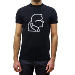 KARL LAGERFELD KARL LOGO CREWNECK T-SHIRT BLACK