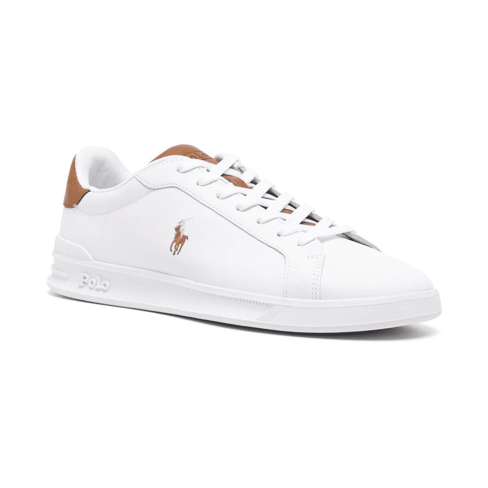 809877598001-2 POLO RALPH LAUREN UNISEX LOGO-EMBROIDERED LOW-TOP SNEAKERS WHITE - Image 1