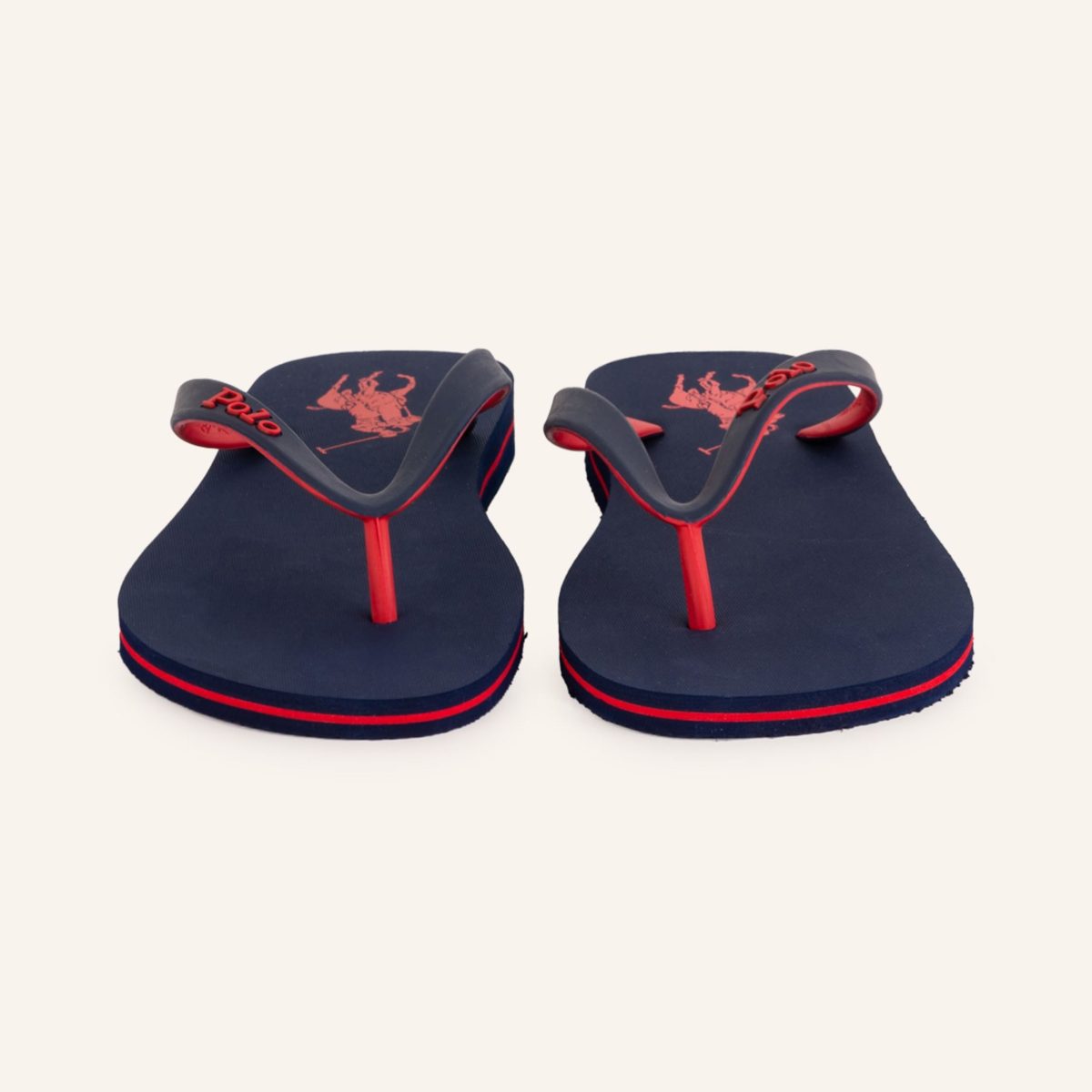 POLO RALPH LAUREN BEACH SANDAL NAVY RED - Image 3