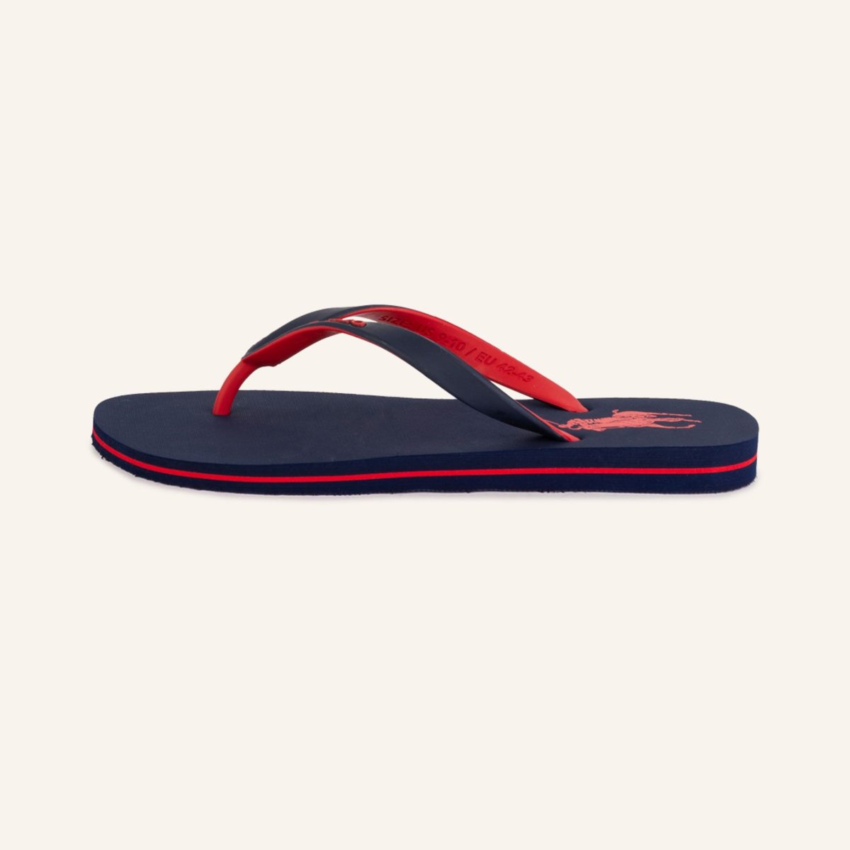 POLO RALPH LAUREN BEACH SANDAL NAVY RED - Image 4