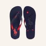 POLO RALPH LAUREN BEACH SANDAL NAVY RED - Image 5
