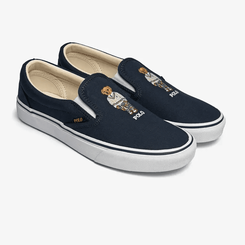 816892927001-2 POLO RALPH LAUREN MEN KEATON POLO BEAR SLIP-ON SNEAKERS NAVY - Image 1