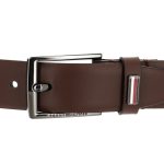 TOMMY HILFIGER MAN TH TH BUSINESS LEATHER BELT DARK CHESTNUT - Image 2