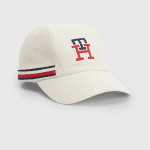 TOMMY HILFIGER MEN PREP SIGNATURE TAPE BASEBALL CAP NATURAL