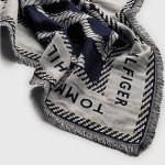 TOMMY HILFIGER WOMAN JACQUARD ROPE SQUARE SCARF SPACE BLUE - Image 2