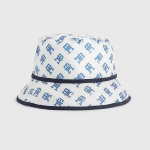 TOMMY HILFIGER WOMANTH MONOGRAM WATER REPELLENT BUCKET HAT SPACE BLUE
