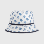 TOMMY HILFIGER WOMANTH MONOGRAM WATER REPELLENT BUCKET HAT SPACE BLUE - Image 3