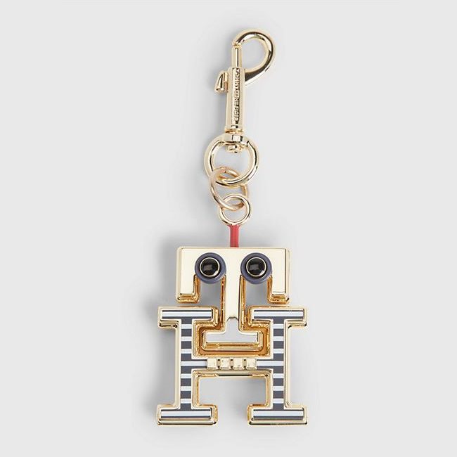 AW0AW15062-0GY-1 TOMMY HILFIGER WOMAN BOT MONOGRAM KEY FOB STRIPE - Image 1