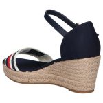 TOMMY HILFIGER WOMAN SIGNATURE MID WEDGE ESPADRILLE SANDALS SPACE BLUE - Image 5