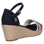TOMMY HILFIGER WOMAN SIGNATURE MID WEDGE ESPADRILLE SANDALS SPACE BLUE - Image 6