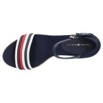 TOMMY HILFIGER WOMAN SIGNATURE MID WEDGE ESPADRILLE SANDALS SPACE BLUE - Image 7