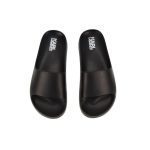 KARL LAGERFELD WOMAN SIGNATURE SIDE PRINT SLIDE BLACK RUBBER - Image 3