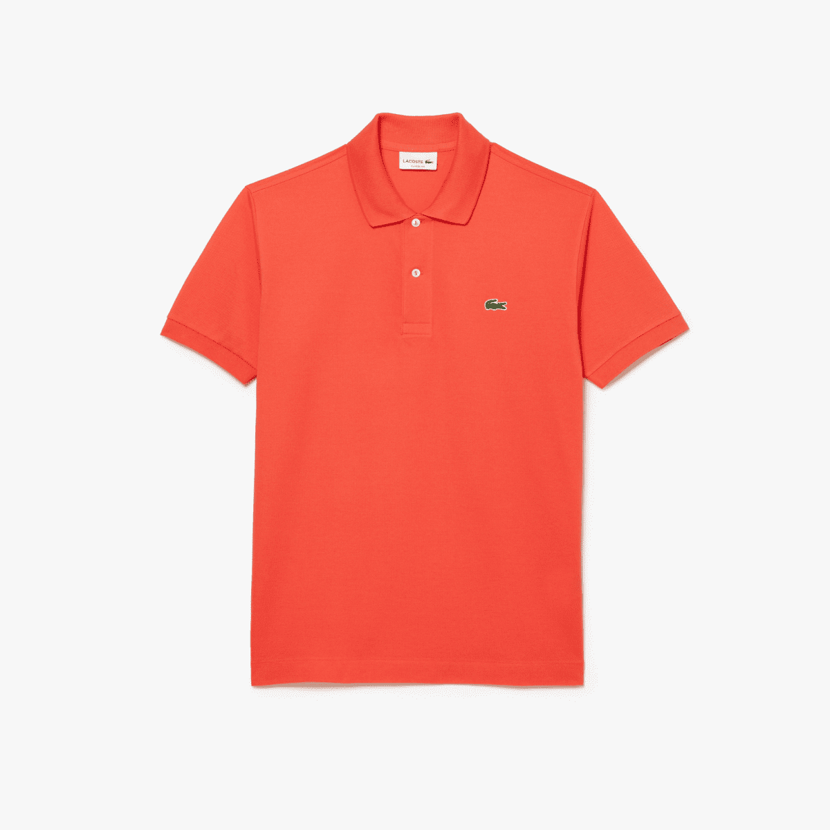 LACOSTE L1212 POLO CLASSIC FIT IN PETIT PIQUE ORANGE - Image 4