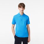 LACOSTE L1212 POLO CLASSIC FIT IN PETIT PIQUE BLUE