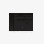 LACOSTE MEN’S CHANTACO CALFSKIN LEATHER CARD HOLDER BLACK - Image 2