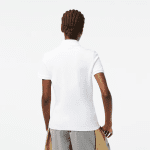 LACOSTE WOMEN'S SLIM FIT STRETCH COTTON PIQUE POLO SHIRT WHITE - Image 7