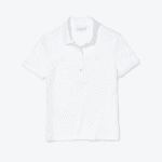 LACOSTE WOMEN'S SLIM FIT STRETCH COTTON PIQUE POLO SHIRT WHITE - Image 9