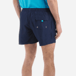 LA MARTINA REGULAR FIT MEN'S SWIM TRUNKS WITH DRAWSTRING WAIST NAVY BLUE - Image 2