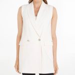TOMMY HILFIGER WOMAN GILET ECRU