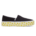 TOMS WOMAN FENIX PLATFORM SUN DAISIES ESPADRILLE BLACK - Image 2