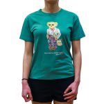 POLO RALPH LAUREN WOMAN POLO BEAR JERSEY TEE GREEN