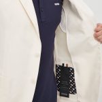 BOSS MEN C-HANRY-222 SLIM-FIT JACKET IN TEXTURED COTTON FABRIC ECRU - Image 5
