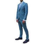 IVERGANO MENS SUIT TURQUOISE - Image 2