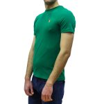 POLO RALPH LAUREN MAN CUSTOM SLIM FIT JERSEY CREWNECK T-SHIRT GREEN - Image 2