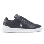 POLO RALPH LAUREN HERITAGE COURT LEATHER SNEAKER NAVY - Image 2