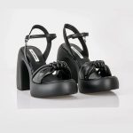 KARL LAGERFELD PLATFORM HEEL SANDALS BLACK