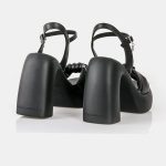KARL LAGERFELD PLATFORM HEEL SANDALS BLACK - Image 5