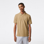 LACOSTE L1212 POLO CLASSIC FIT IN PETIT PIQUE BEIGE