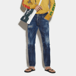 DSQUARED2 MEN DARK BOB WASH SKATER JEANS BLUE