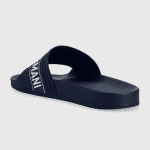 EMPORIO ARMANI MAN PVC SLIDERS WITH JACQUARD LOGO RIBBON BLUE - Image 3