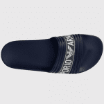EMPORIO ARMANI MAN PVC SLIDERS WITH JACQUARD LOGO RIBBON BLUE - Image 4