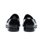 VERSACE 1969 LEATHER SHOES WITH BUCKLE BLACK - Image 4