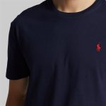 POLO RALPH LAUREN CUSTOM SLIM FIT JERSEY NAVY BLUE - Image 2
