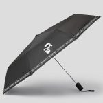 KARL LAGERFELD UNISEX K/IKONIK 2.0 SMALL UMBRELLA BLACK