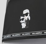 KARL LAGERFELD UNISEX K/IKONIK 2.0 SMALL UMBRELLA BLACK - Image 4