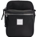 BOSS MAN LENNON NS ZIP REPORTER BAG WITH METALLIC LOGO PLATE BLACK