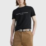 TOMMY HILFIGER MEN CORE TOMMY LOGO SHORT SLEEVE T-SHIRT JET BLACK