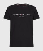 TOMMY HILFIGER MEN CORE TOMMY LOGO SHORT SLEEVE T-SHIRT JET BLACK - Image 5