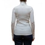 POLO RALPH LAUREN WOMAN STRETCH RIBBED TURTLENECK WHITE - Image 3