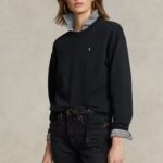 POLO RALPH LAUREN WOMAN LONG SLEEVE SWEATSHIRT BLACK