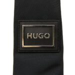 HUGO MEN TIE 6CM BLACK - Image 2