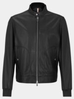 BOSS MAN MAPSON2 LEATHER JACKET BLACK - Image 3