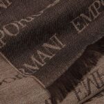 EMPORIO ARMANI SCIARPA 43X185 WV PC SCARF BROWN - Image 2